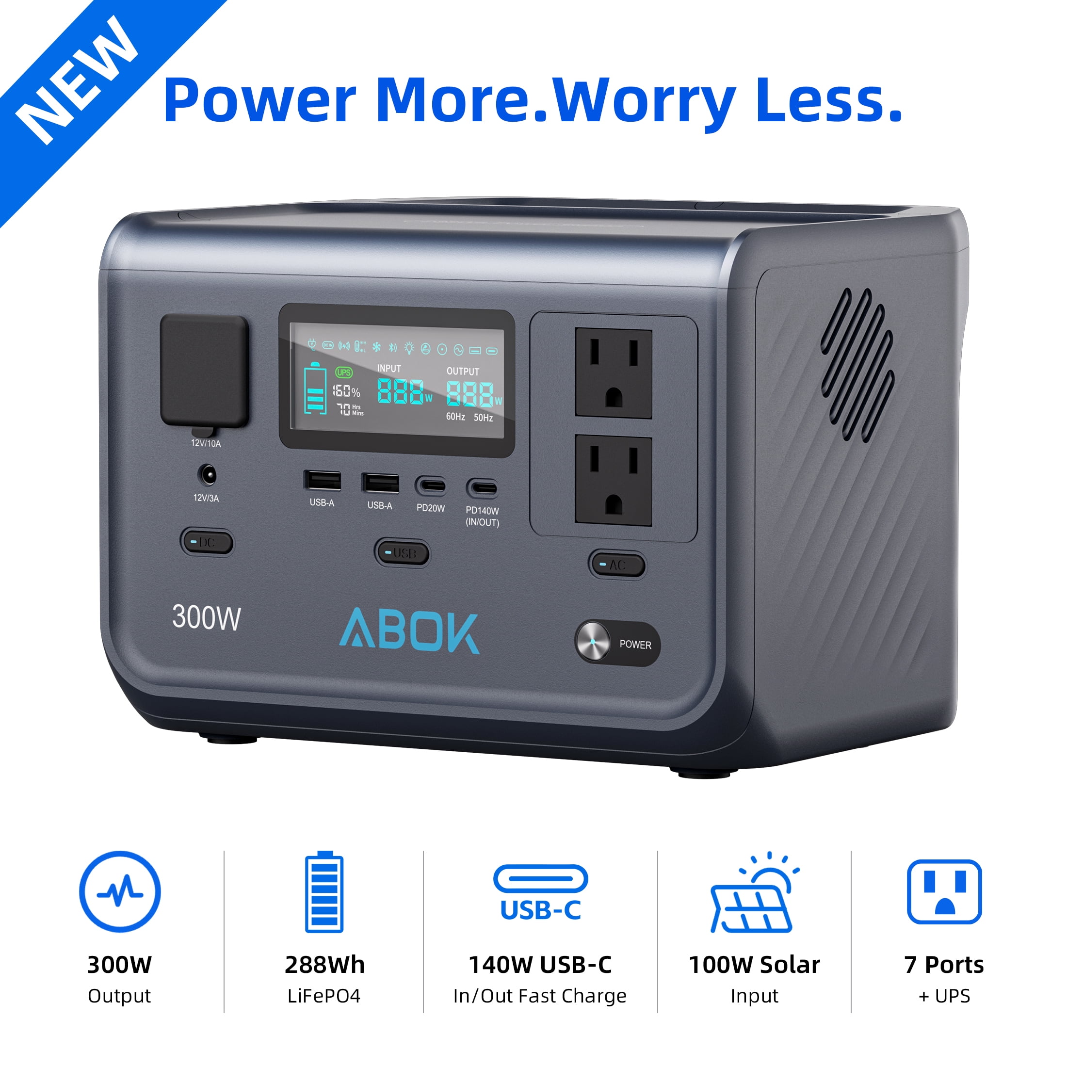 Jackery Explorer 300D Portable Power Station With 40W Solar Panel