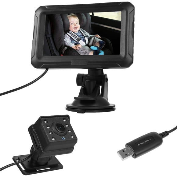 Cámara de espejo de coche para bebé Shkalacar 1080P HD con visión nocturna