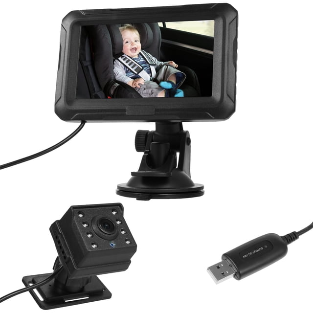Cámara de espejo de coche para bebé Shkalacar 1080P HD con visión nocturna