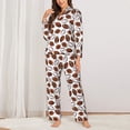 thumbnail image 2 of Balery Football Conjunto de Pijama con Estampado para Mujer, Conjunto de Dos Piezas con Manga Larga, Ropa de Dormir Suave con Bolsillos, Pijamas Cómodos-Medium, 2 of 7