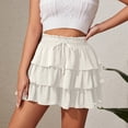 thumbnail image 4 of Flowy Shorts for Women Boho Ruffle Tiered Butterfly Skorts High Waist Mini Skirts Casual Shorts, 4 of 7