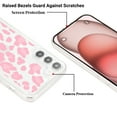 thumbnail image 4 of Feishell Case For Samsung S22 Cute Leopard Print Pattern Soft TPU Rubber Bumper Shockproof Anti-Scratch Slim Phone Cover Support Wireless Charging For Samsung Galaxy S22, Pink, 4 of 8