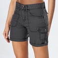 thumbnail image 2 of Seductiva Women's Casual Shorts Women's Fashionable and Casual Retro Outdoor High Waist Solid Color Pocket Pants, 2 of 5