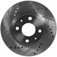 thumbnail image 3 of New Cross-drilled and Slotted Brake Disc Compatible With Ford Focus SEL 4 Cyl 2.0L Focus SE 4 Cyl 2.0L Focus SES 4 Cyl 2.0L 2008-2011 By 42257 54161 850040 900580 12161093 60054061, 3 of 4