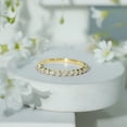 thumbnail image 3 of Rosec Jewels Floating Half Eternity Ring with Round Moissanite for Women (D-VS1 Quality), 14K Yellow Gold, US 5.00, 3 of 9