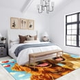thumbnail image 3 of Golden Retriever Rug 4x7ft Area Rugs Vintage Painted Golden Retriever Rugs Non Slip Machine Washable Indoor Throw Carpet for Living Room Bedroom Study Office Entrance Foyer, 3 of 7