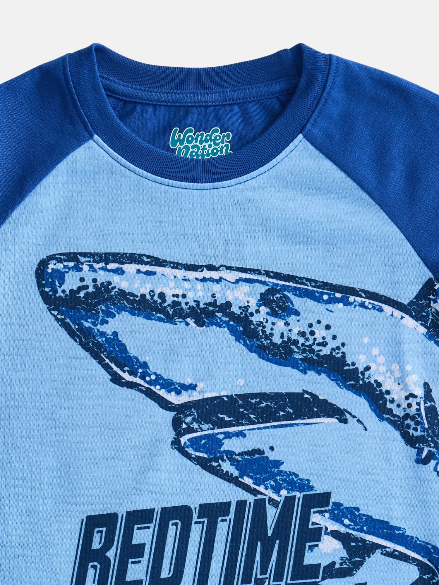 Wonder Nation Boys Short Sleeve Graphic Tee and Wide Leg Pants Sleep Set, 2-Piece, Sizes 4-18