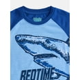 thumbnail image 2 of Wonder Nation Boys Short Sleeve Graphic Tee and Wide Leg Pants Sleep Set, 2-Piece, Sizes 4-18, 2 of 3