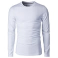 thumbnail image 2 of H2H Mens Casual Slim Fit Long Sleeve Crew-Neck T-Shirts WHITE US XL/ASIA 2XL (CMTTL137), 2 of 6