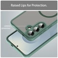 thumbnail image 4 of for Samsung Galaxy A55 Case Magnetic Phone Case Compatible with MagSafe, Soft TPU Bumper Hard Translucent Matte Back Slim Fit Shockproof Protective Case Cover for Men Women Girls - Green, 4 of 8