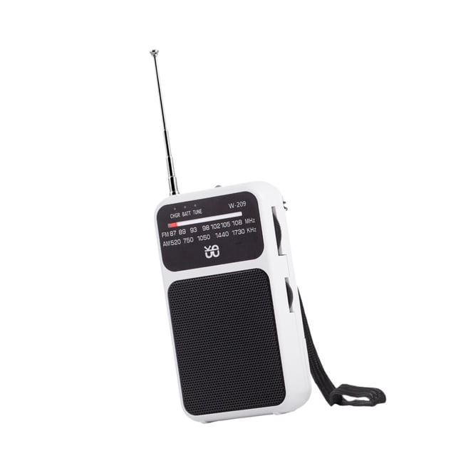 BELOVING Pocket Radio Easy to Use Clear Panel Multifunctional with Light Professional White
