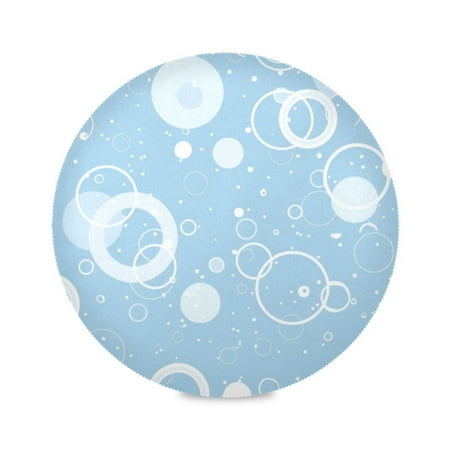 

Round Plate Mat 15.4x15.4 Inchesx6 Placemat Table Mat Kitchen Mat Coffee Mat Fabric Thick Strong Wear-Resistant Heat Resistance White Bubble