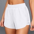 thumbnail image 5 of Cagogo Women Plus Size Elastic Waist Shorts with Pockets Quick Dry Sporty Running Yoga Workout Lounge Casual Athletic Bottoms, White M, 5 of 7