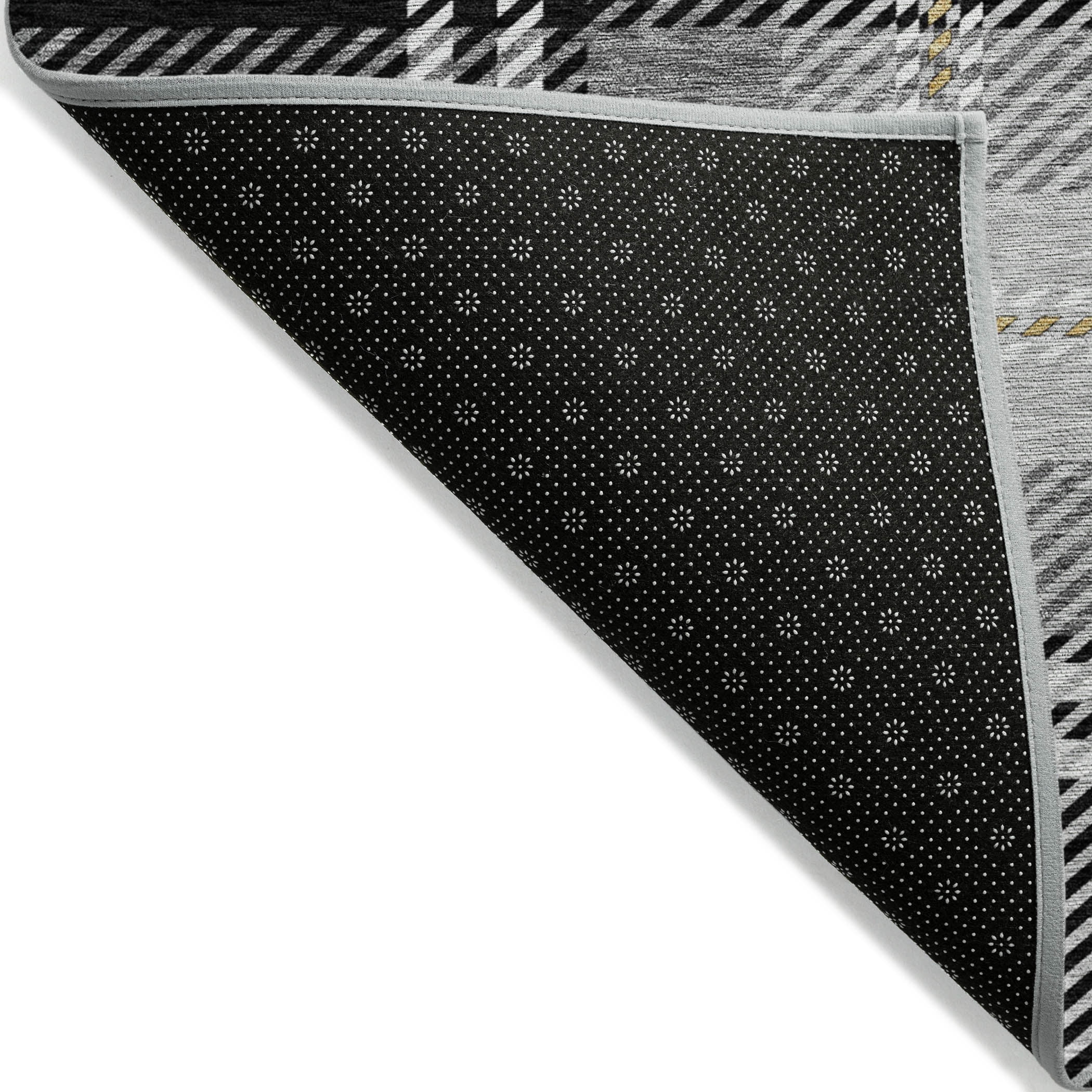 Addison Rugs Chantille Indoor/Outdoor Transitional Plaid Black Washable Rectangle Rug, 9' x 12'