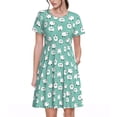 thumbnail image 1 of Balery Cute Sheeps Vestidos sueltos de manga corta para mujer, vestidos de verano 2025, vestidos casuales de corte A con vuelo., 1 of 6
