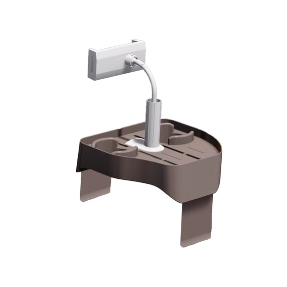 Hot Tub Tray Adjustable with Phone Holder Waterproof Non Slip Spa Side Caddy Dual Cup Holders Drinks Snacks Durable Poolside Accessory for Most Hot Tubs
