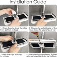thumbnail image 5 of 1pc No-Drill Shower Rod Bracket, Adjustable Shelf Shower Rod, Bathroom Organizer for Shampoo Bars, Fits 22-25mm Rails, 5 of 5