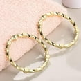 thumbnail image 6 of Gold Shower Curtain Rings, Brass Rustproof Decorative Shower Hooks for Bathroom Shower Curtain Rods, Set of 12 Premium Metal Shower Rings Hangers HK5# Circle Ring Design, 6 of 7