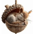 thumbnail image 2 of Forest Animal Acorn Ornaments, Cozy Forest Animal in Pine Cone Ornaments for Christmas Tree, Pine Cone Animals Decor Woodland Creature Collection Acrylic Hanging Ornament for Animals Lover (Squirrel), 2 of 9