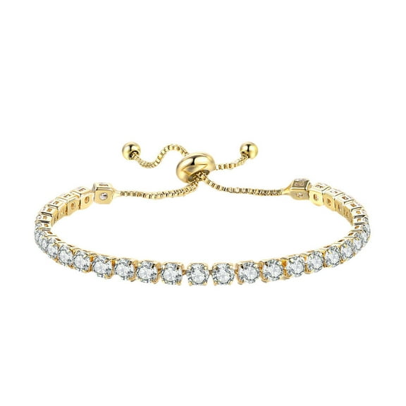 Tennis Bracelets For Women Classic Adjustable Slider Bracelet Silver Fashion Jewelry Wedding