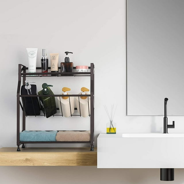 Organisateur d'Épices à 3 Niveaux Support de Rangement en Métal pour Cuisine