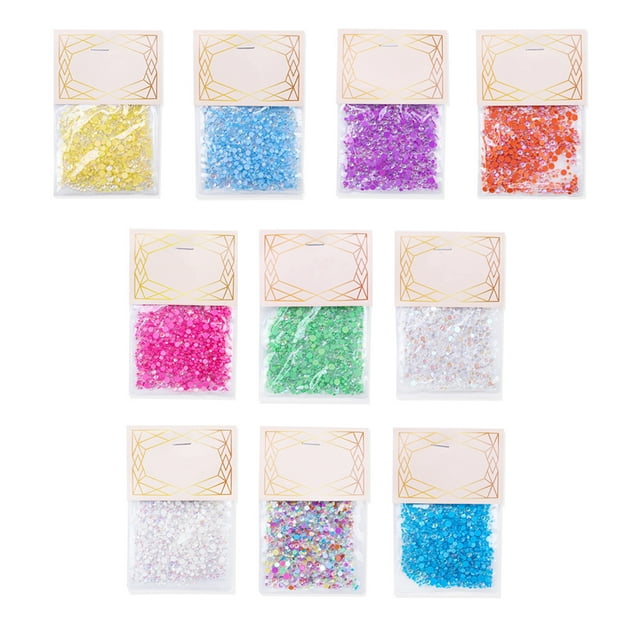 1440 Pieces Glass Crystal Set Flat Back Excellent Gloss Nail Art Rhinestones DIY Handcraft Manicure Accessories Card Making Light Blue
