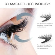 Magnetic Eyelashes Kit, Black Magnetic Eyelashes With Applicator, Magnetic Lashes Natural Look Reusable Fake Eyelashes