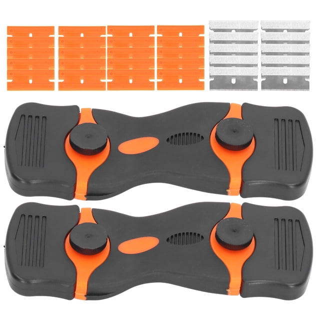 Cuchillas Raspadoras De Plástico, Herramienta Raspadora De Doble Filo Buena Estabilidad Mango Ergonómico Alta Eficiencia Antideslizante Para Eliminar Pegamento En El Hogar