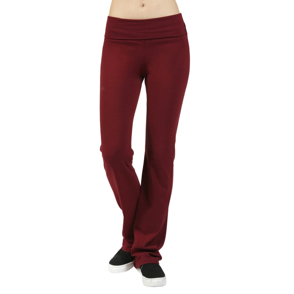 TheLovely - Women Foldover Yoga Athletic Flare Bottom Sweat Pants