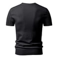 thumbnail image 6 of ZXLBBD Men's T-Shirts Ribbed Short Sleeve Knitted Sweater Solid Color Crew Neck Pullover Top Loose Fit Work Business Casual Outdoor T-Shirt,Black,4XL, 6 of 6