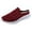 Red, variant on KELINFONG Mules for Women Shoes Slip on Sneakers Knit Flats Lightweight Breathable Comfortable Walking Shoes