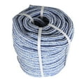 thumbnail image 2 of 3/4" x 150' High Force Braided Polyester Arborist Tree Rope, 24 Strand Bull Rope, Extra Abrasion Resistant, UV Resistant Heavy Duty Tree Rope for Swings,Camping(Blue and White), 2 of 8