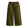 thumbnail image 6 of High Waisted Pants for Women Capris Pants Beach Pants Elastic Waist with Pocket Pants Casual Loose Solid Yoga Trousers Pants, 6 of 7