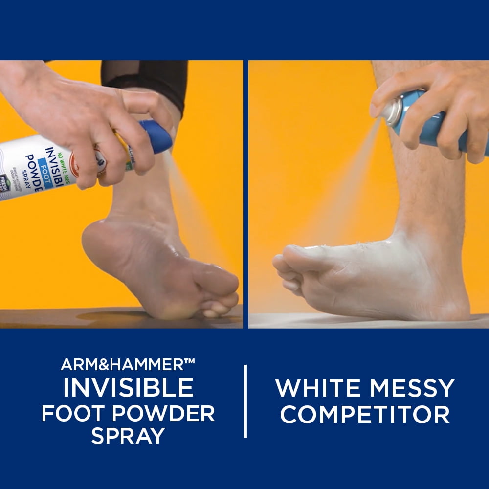 Arm Hammer Invisible Foot Powder Spray for Odor Control, 6 oz