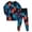Dark Blue, variant on NOEGOEU Boys Girls Halloween Pajamas Kids Toddler Cute Graphic Long Sleeve Sleepwear Set 2-9Y (Blue,2-3 Years)