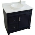 thumbnail image 4 of Bellaterra Home 400700-37R-BU-WERDC 37 in. Single Sink Vanity with Quartz Top, Blue & White - Center Round Sink & Right Drawers, 4 of 13