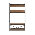 thumbnail image 6 of Woven Paths Industrial Hall Tree with Bench and Coat Hooks, Reclaimed Barnwood, 6 of 8