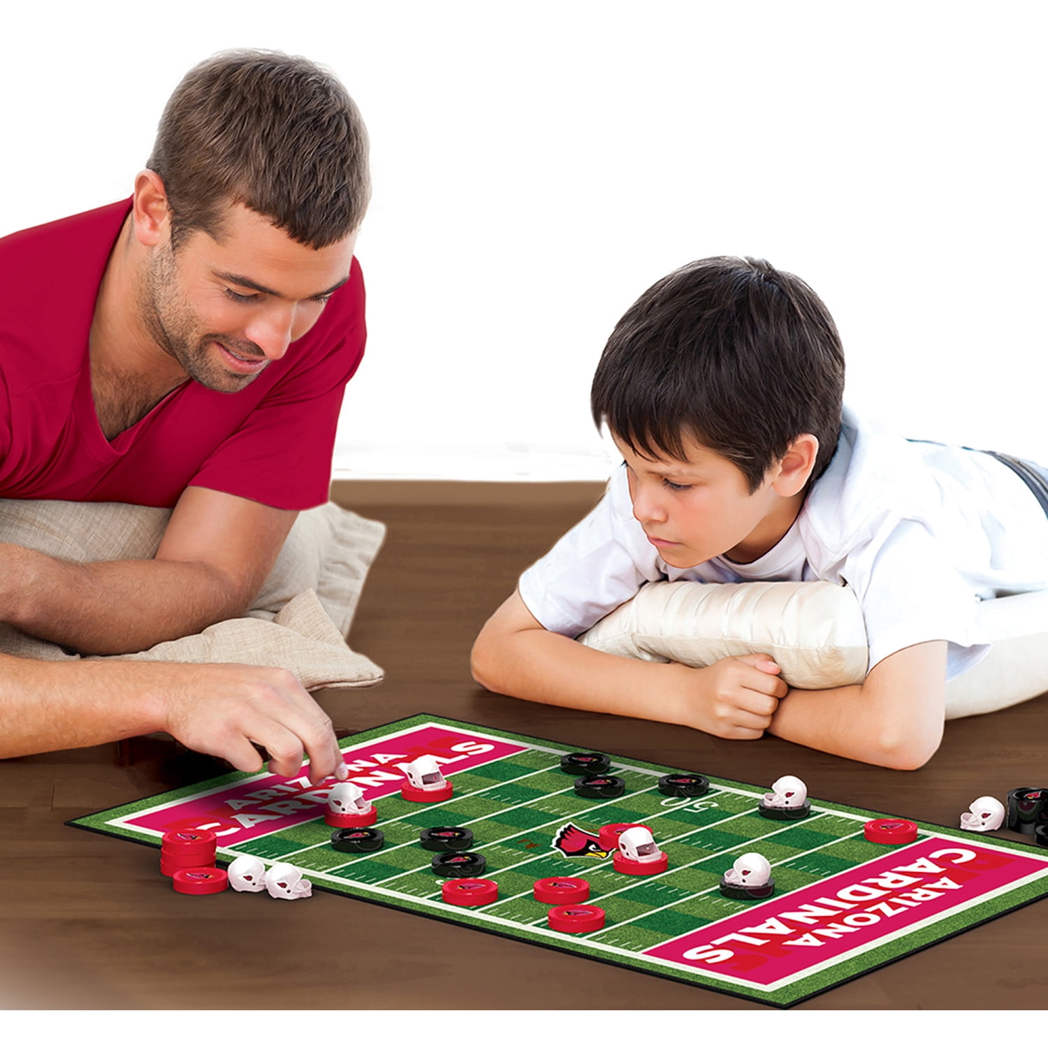 MasterPieces - NFL Checkers, Officially Licensed Arizona Cardinals Football Board Game for 2 Players, Family Fun for Kids & Adults