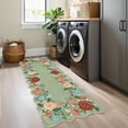 thumbnail image 4 of Garvee 2'x6' Runner Rugs Washable Foldable Print Rug, Non-Slip Low Pile Rug Distressed Indoor Floral Rugs for Entryway, Hallway, Kitchen, Green, 4 of 9