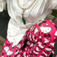 thumbnail image 4 of Nueva moda Sanrio Hello Kitty pantalones sueltos de cintura alta encantadores pantalones de pijama finos casuales mujeres pantalón de pierna ancha Y2k regalo de niña, 4 of 4