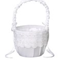 thumbnail image 2 of Travelwant Wedding Flower Girl Baskets, Satin Bowknot Flower Baskets Pearl Collection, 2 of 7