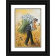 thumbnail image 1 of West, Ronald 17x24 Black Ornate Wood Framed with Double Matting Museum Art Print Titled - The Lily Picker, 1 of 4