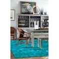 thumbnail image 2 of Nourison   Vivid Textured Over-dyed Hair on Hide Modern Patchwork Area Rug Scarlet,Brindle 8' x 11' Cotton,Leather,Natural Fiber, 2 of 5