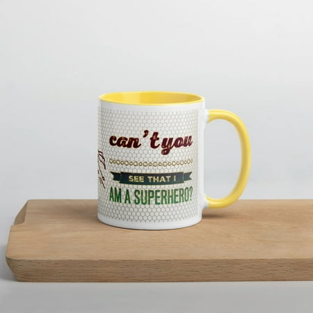 

GloWell Designs - Mug with Color Inside - Affirmation Quote - I Am A Superhero