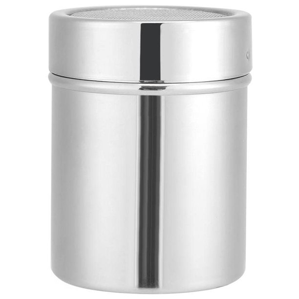 Powder Sugar Shaker Duster, Stainless Steel Shaker Chocolate Cocoa Flour Coffee Sifter Art