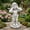 Antique Grey+Angel, variant on Sfirey Lying Angel Garden Statue, Magnesium Oxide Sculpture Outdoor Decor