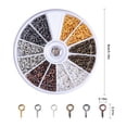 thumbnail image 2 of Mini ganchos para ojos, 600 piezas de ganchos para ojos de tornillo, ganchos para ojos de tornillo, ganchos para ojos de tornillo de acero inoxidable para manualidades y fabricación de joyas |JUNJUN, 2 of 5