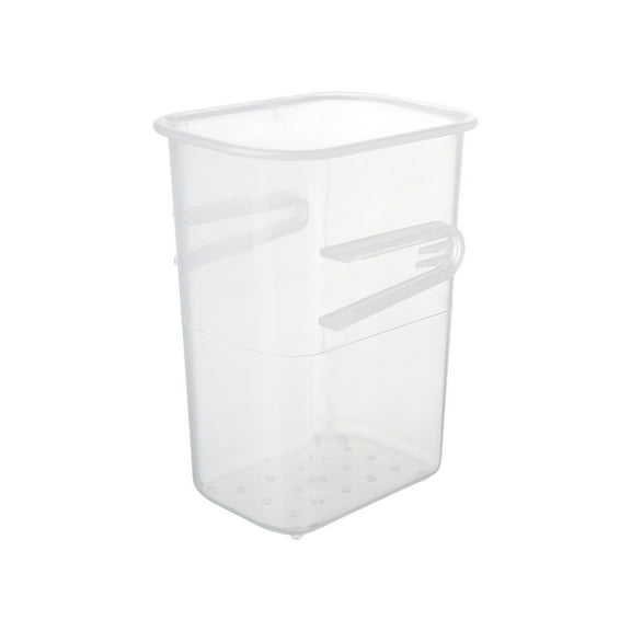 Clear Fridge Side-Door Storage Bins 2-Pack, Stackable Food-Saver Boxes with Drain Tray for Berries, Herbs & Leftovers, Bpa-Free 1.2-Qt & 2-Qt Sizes, Space-Saving Kitchen Organizer, 1X Storage Box