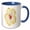 Blue/White, variant on 3drose, Yellow Hibiscus Flower Vector, 11oz Two-tone Red Mug