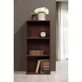 thumbnail image 4 of Pemberly Row Three Shelf Wooden Bookcase in Mahogany Finish, 4 of 5